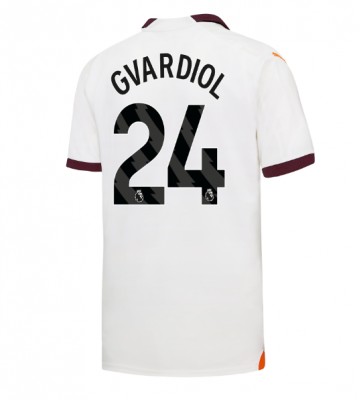 Manchester City Josko Gvardiol #24 Koszulka Wyjazdowych 2023-24 Krótki Rękaw